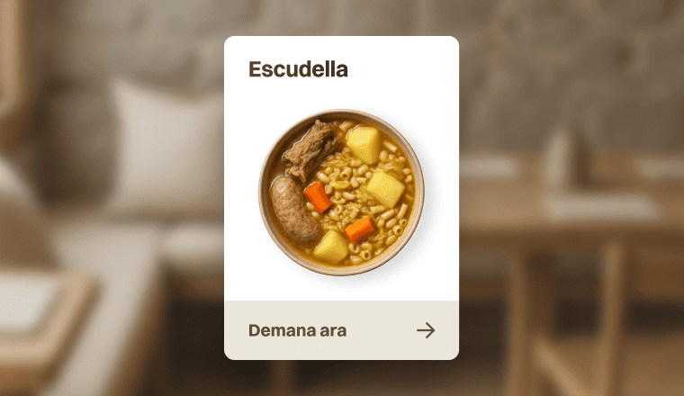 Marketing automation example with Escudella dish as a local Andorran promotion.