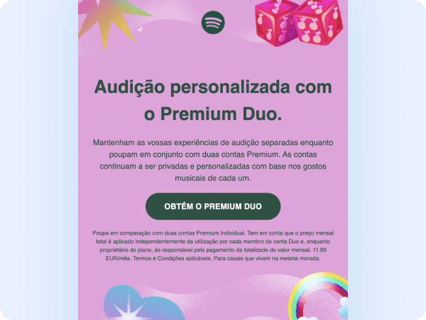 Email design example using only safe fonts with clean layout and strong hierarchy